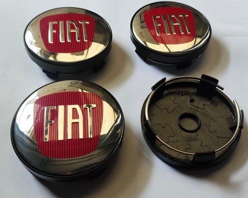 60mm für fiat silber - silber, rot