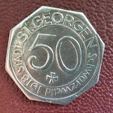 SANKT GEORGEN i. SCHWARZWALD 50 PFENNIG 1918 # BADEN # F. 470.2 # KRIEGSGELD