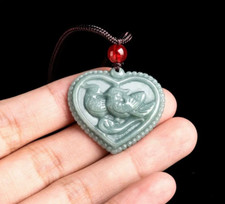 Grüne Jade Liebe Anhänger