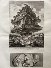 Rom Grabmal Familie Metella Ansicht 2 Kupferstiche Montagù Barbault Italien 1775