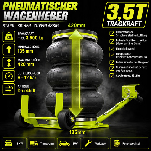Pneumatischer wagenheber 5t - pneumatischer,