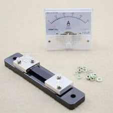 DC 0-50A Gleichstrom Analog Amperemeter Strom Meßgerät Panel + Shunt Widerstand