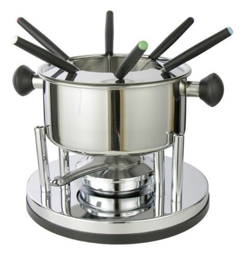 Edelstahl fondueset bestehend - edelstahl,
