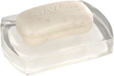 WENKO Seifenschale "Lido" aus robustem Kunststein, weiß, Seifen Ablage Halter