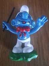 Schlumpf Figur Dirigent 1980 Schleich Peyo 