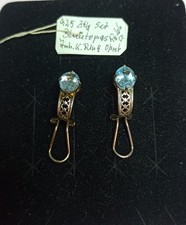 Ohrstecker  Stein Bautopas, Stecker Silber 925 ( gestempelt)  Fach 21