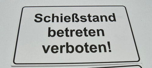 Schild schießstand betreten - schild,