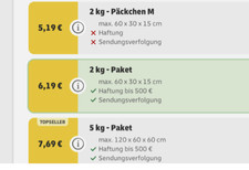 10 Stück Gutscheine für DHL Paketmarken bis 2kg Onlinefrankierung (Wert 6,19€)