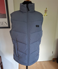 Hollister Puffer Weste Herren Gr. S blau – recycelte Füllung, top Zustand