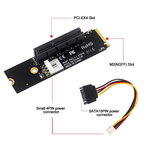 Ngff auf pci 4x adapter - ngff,