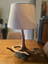 Treibholz Stehlampe / Tischlampe auf Schieferplatte /  Handmade Unikat