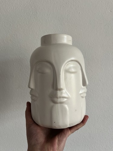 Vase gesicht weiß modern - vase,