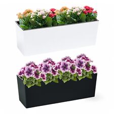 Blumenkasten mit/ohne Halter Hochglanz Balkonkasten Pflanzgefäß Halterung