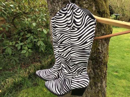 Black white zebra print - black,