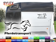 Pferdetransport Sticker 2x Aufkleber Pferd Auto Anhänger Mehrere Größen