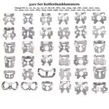 "32x Kofferdam Klammern Set – Zahnmedizin Dental Gummituchklammern – Edelstahl N