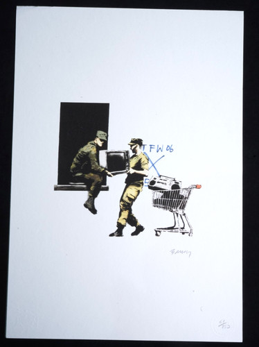 Banksy lithographie 50x35 - banksy,