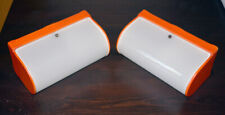 2 Schaco Schanzenbach Wandlampen Porzellan Orange Retro Design Vintage Loft Bad