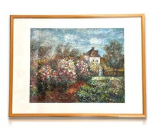 Öl auf Leinwand - Claude Monet 'The Artist's Garden in Argenteuil' - signiert