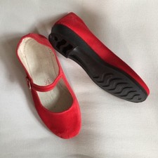 Samtschuhe China Schuhe  Ballerinas  Damenschuhe rot 35# bis 42# (ohne 37#)