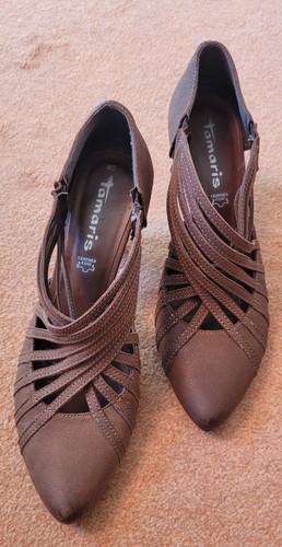 Schuhe leder dunkel braun - schuhe,,