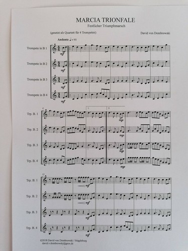 Musiknoten marcia trionfale - musiknoten,