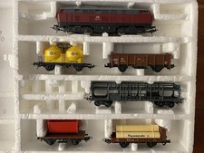 Lima H0 Güterzug Set mit Lima Diesellok Br 216 011-7 Altrot mit 5 Güterwagen 