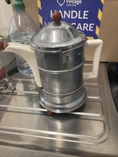 Kosy Kraft Vintage Kaffeekanne mit Chromgehäuse - Ellgreave Pottery 20 cm