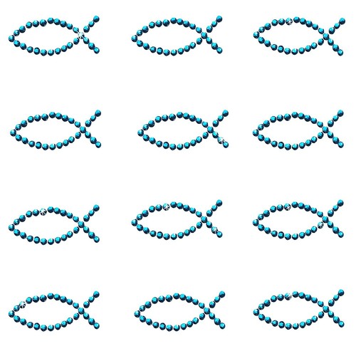 Fisch sticker strass - sticker,