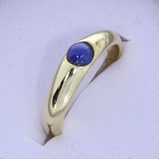 Entzückender Ring 585 14 Karat Gelbgold Sternsaphir xxyy-d