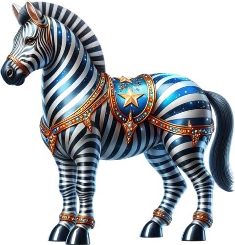 Aquarell zirkus zebra wandbild - aquarell,