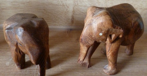 Holz elefanten geschnitzt - holz,
