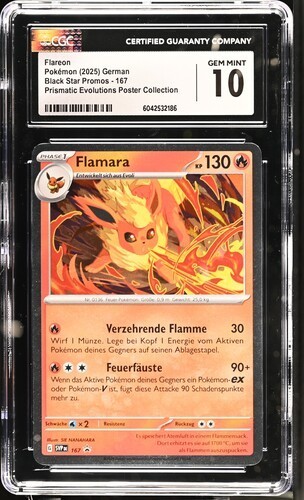 Cgc pokemon tcg flamara - cgc, 10