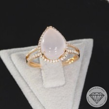 Wert 1390 € Brillant Rosenquarz Ring 750 18 Kara Rosé Gold