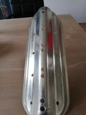 Backform Stollenbackhaube 39 x 14 cm Christstollen Form silberfarbenes Metall