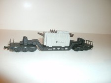 Minitrix N sechsa.Tiefladewagen Trafo Union, guter Zustand (O)