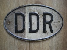 altes DDR Auto Blechschild Länderkennzeichen Blech ORIGINAL Vintage Rar