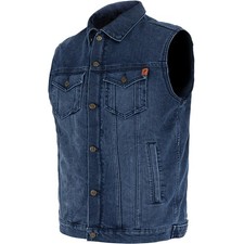 Mens Biker Jeans Vest 5XL -