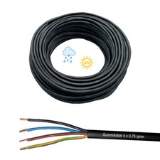 Kabel 4-adrig 4x0,75 H05RN-F4