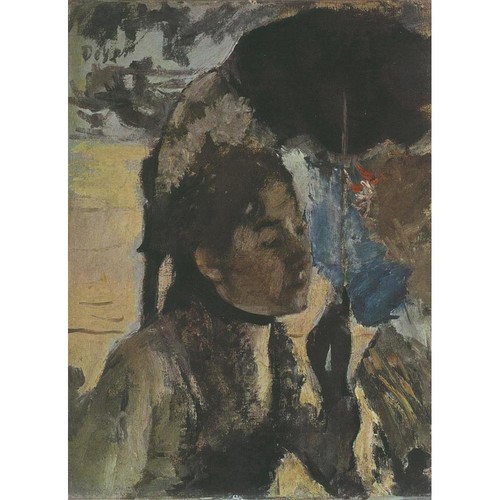 Femme ombrelle e degas - à, l'ombrelle