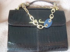 Handtasche, 22 x 18 cm, echt