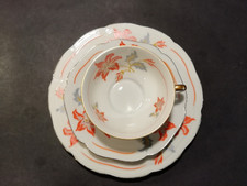 Alte Porzellan Sammeltasse Kaffee-Gedeck 3-teilig Bareuther Bavaria 50er/60er