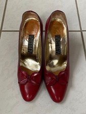 VALENTINA - italienische Pumps- High Heels - kompl. Leder - Rot - Gr. 40