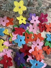 50 Blumen aus Filz Blüte bunt