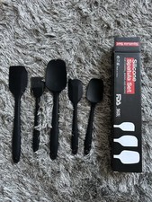 5 teiliges Koch-Set Spatula Kochlöffel Silikon Pinsel Spaten