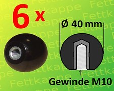 6x Kugelknopf M10 Ø40mm