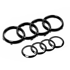 2X Schwarz Glänzend Ringe