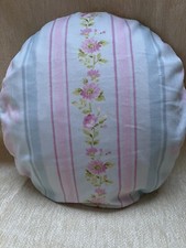 ⚜️Deko Kissen Hülle Neu 40cm Rund Bezug Rosa Blau Biedermeier Romantisch