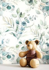 Tapete Vliestapete Grün Blätter Eukalyptus Zweige Kindertapete Jugendtapete