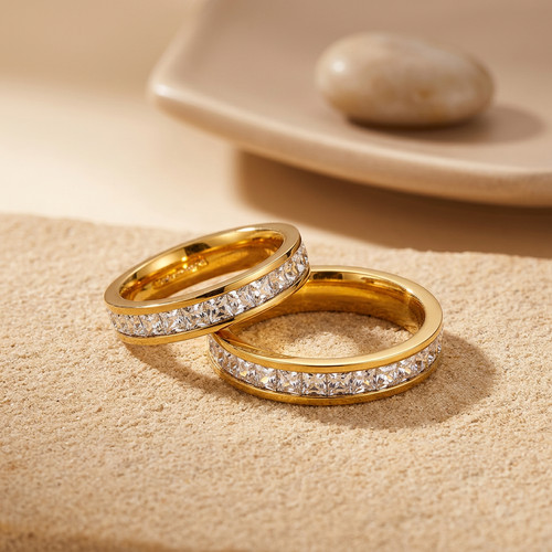 18k gold ring damen eternity - 18k,